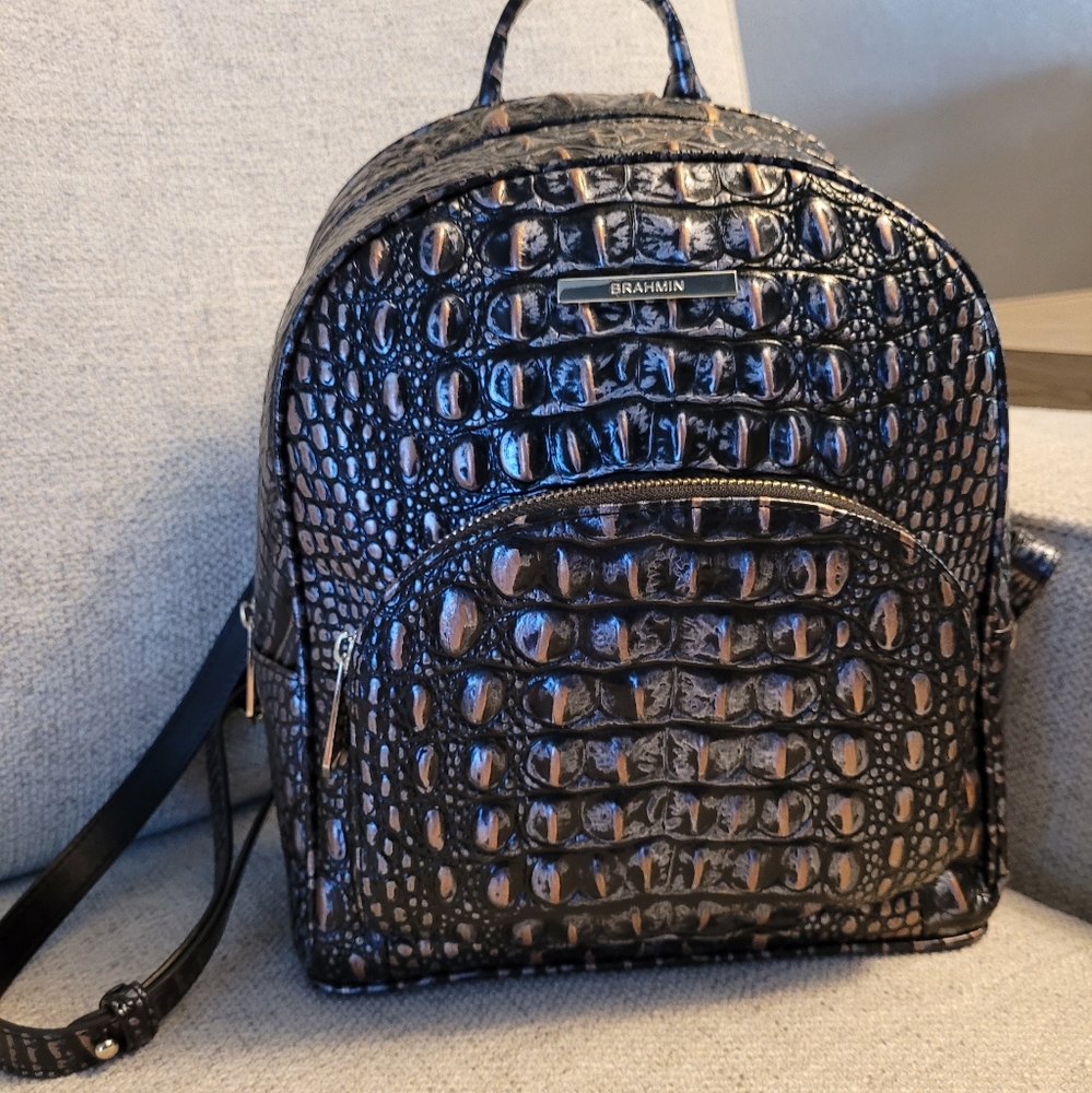Brahmin mini duxbury backpack in dusk purple